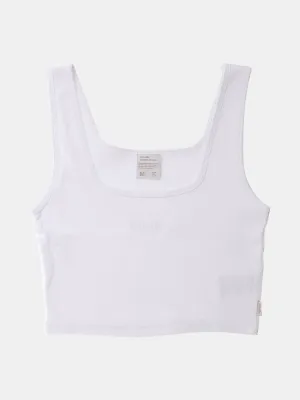 Afends Gracie Waffle Singlet - White