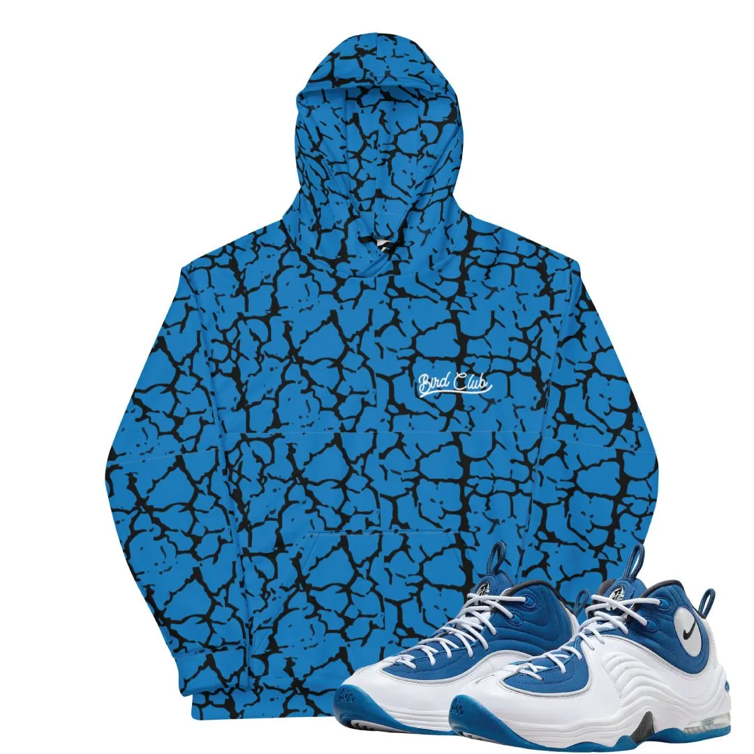 Air Penny 2 Atlantic Blue Mesh Crackle Hoodie