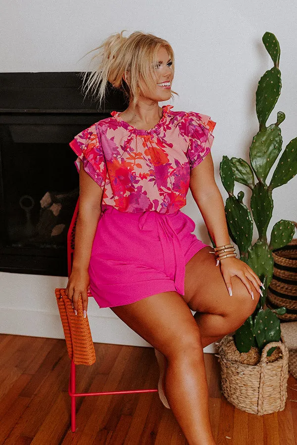 All Yours Floral Shift Top Curves