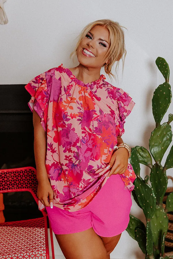 All Yours Floral Shift Top Curves