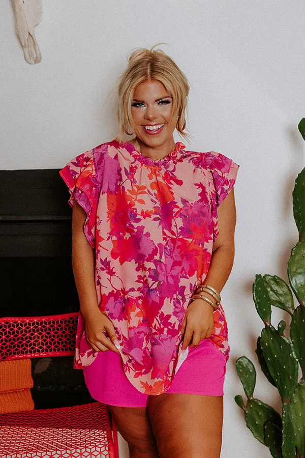All Yours Floral Shift Top Curves