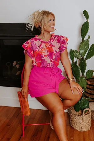 All Yours Floral Shift Top Curves
