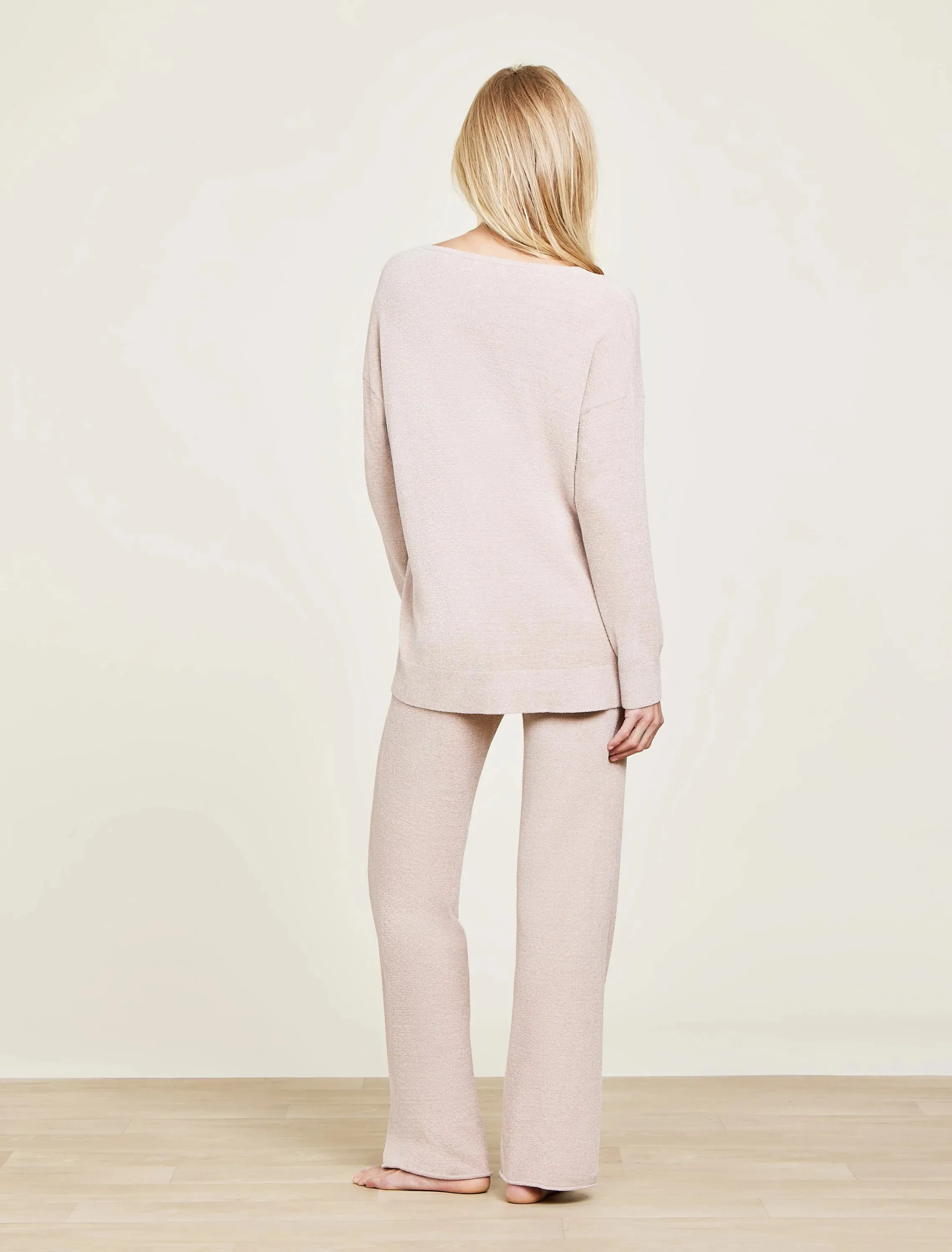 Barefoot Dreams CozyChic Ultra Lite® V Neck Hi-Low Pullover in Willow