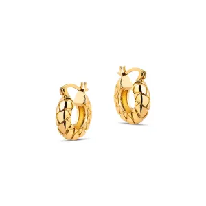 Bella Textured Hoop Earrings