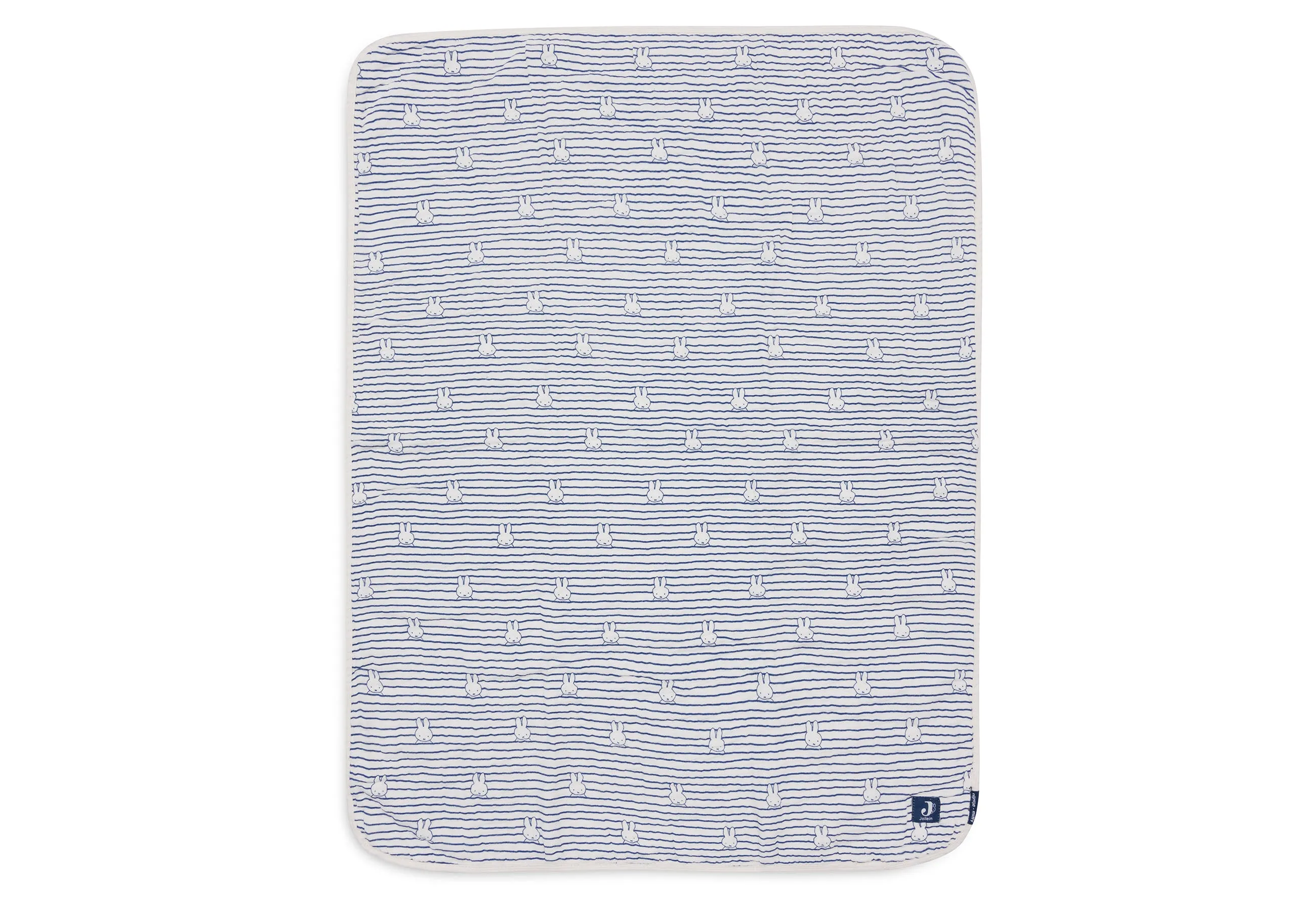 Blanket Muslin Cradle 75x100cm Miffy Stripe - Navy