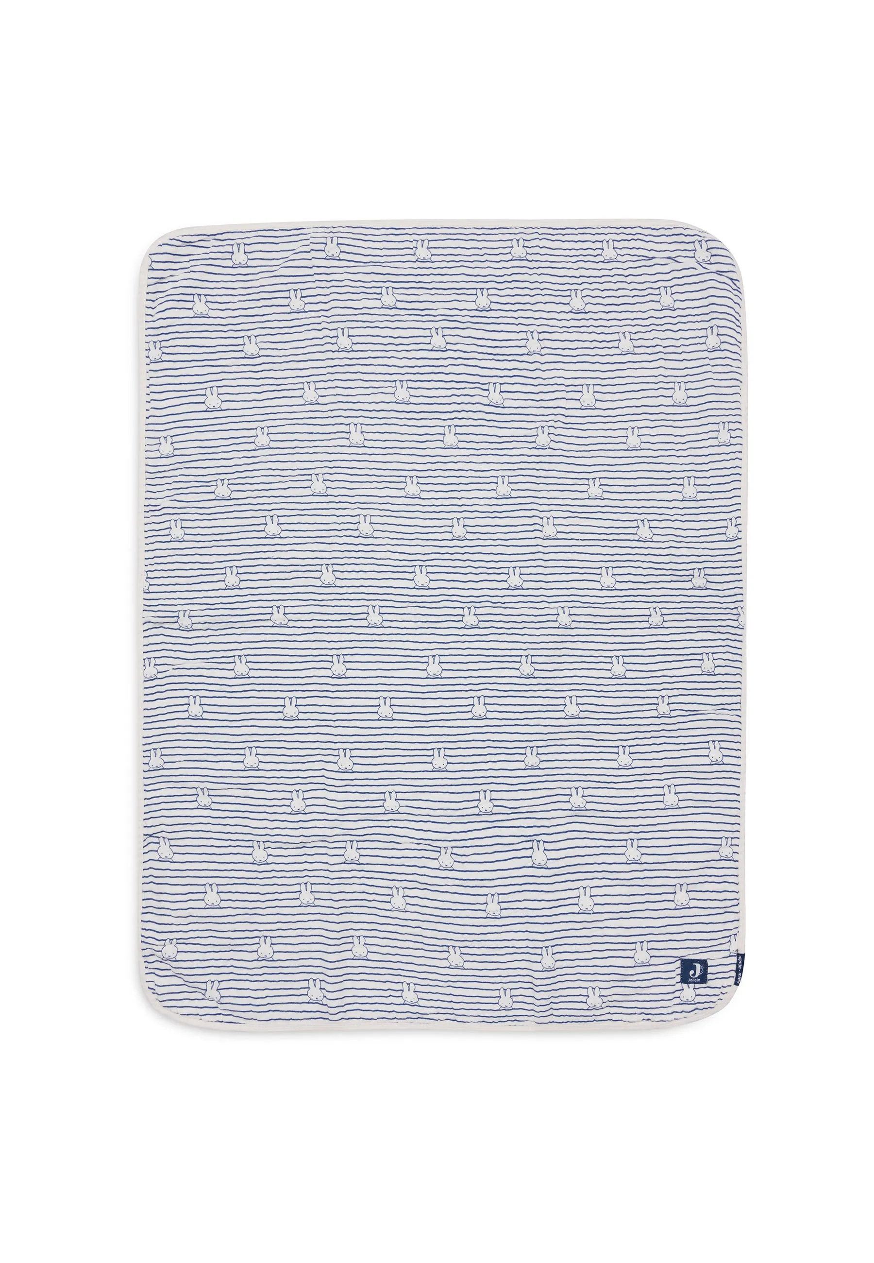 Blanket Muslin Cradle 75x100cm Miffy Stripe - Navy