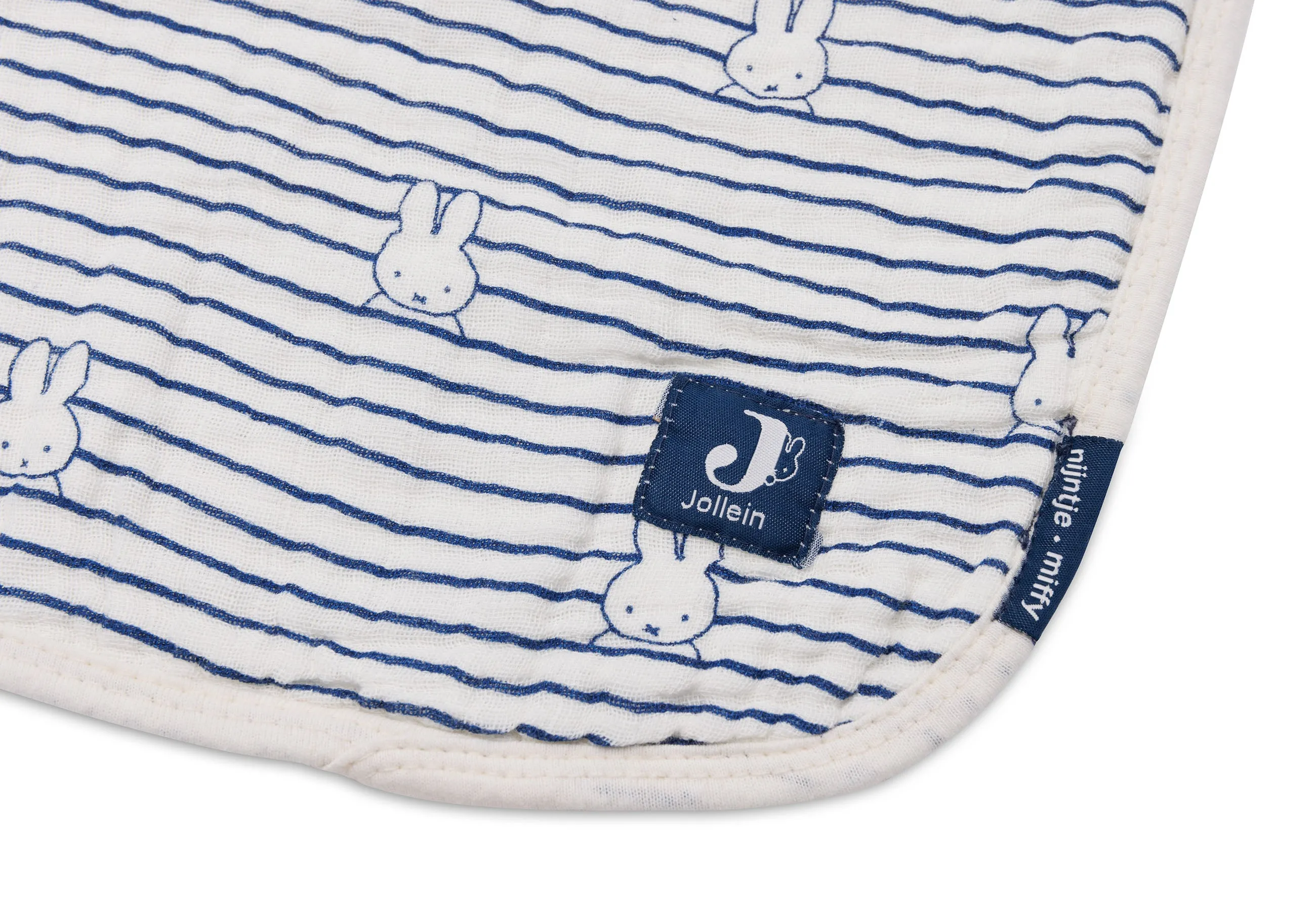 Blanket Muslin Cradle 75x100cm Miffy Stripe - Navy