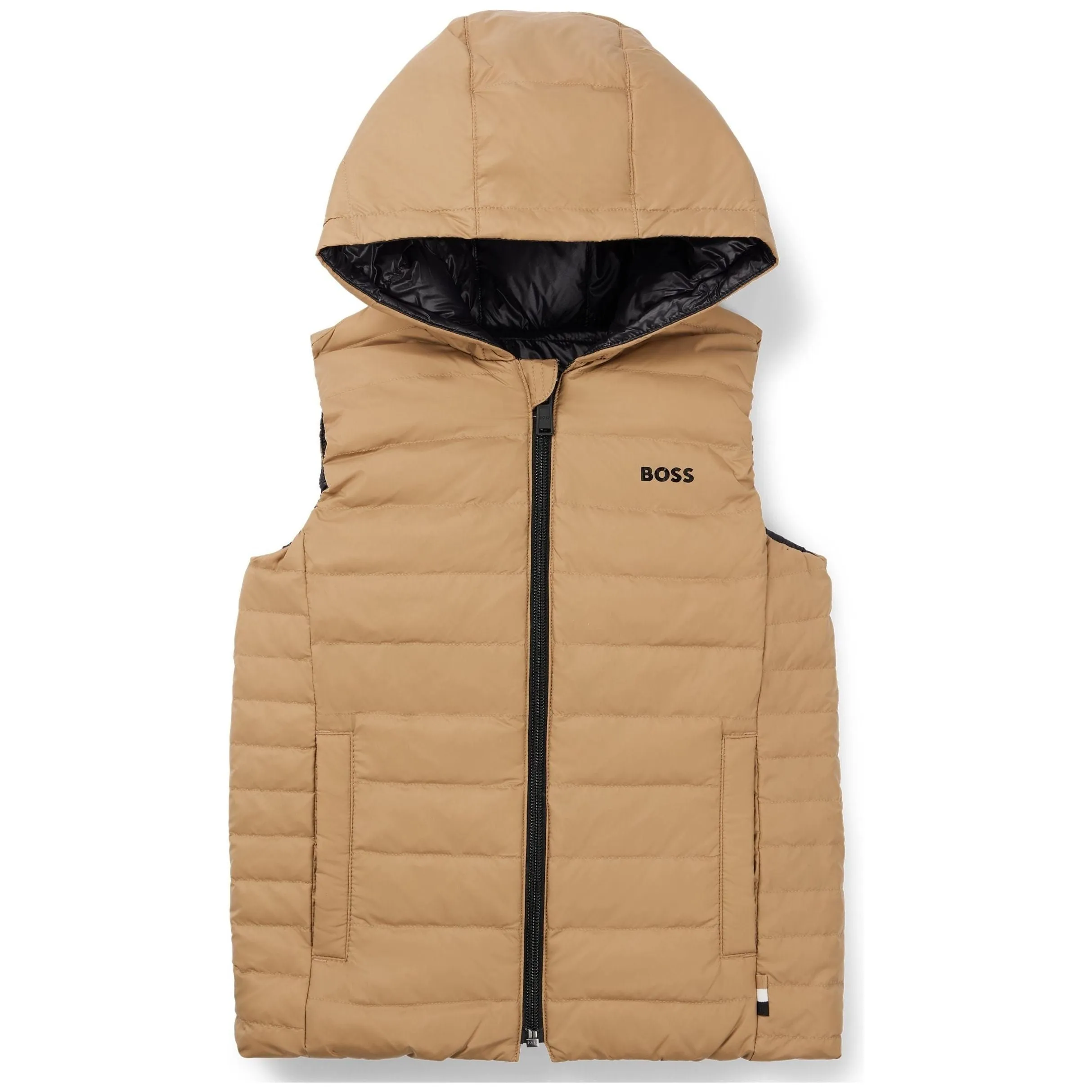 BOSS KIDS WATER-REPELLENT REVERSIBLE PADDED GILET