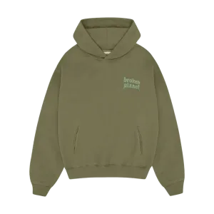 Broken Planet Basics Hoodie - Olive Green
