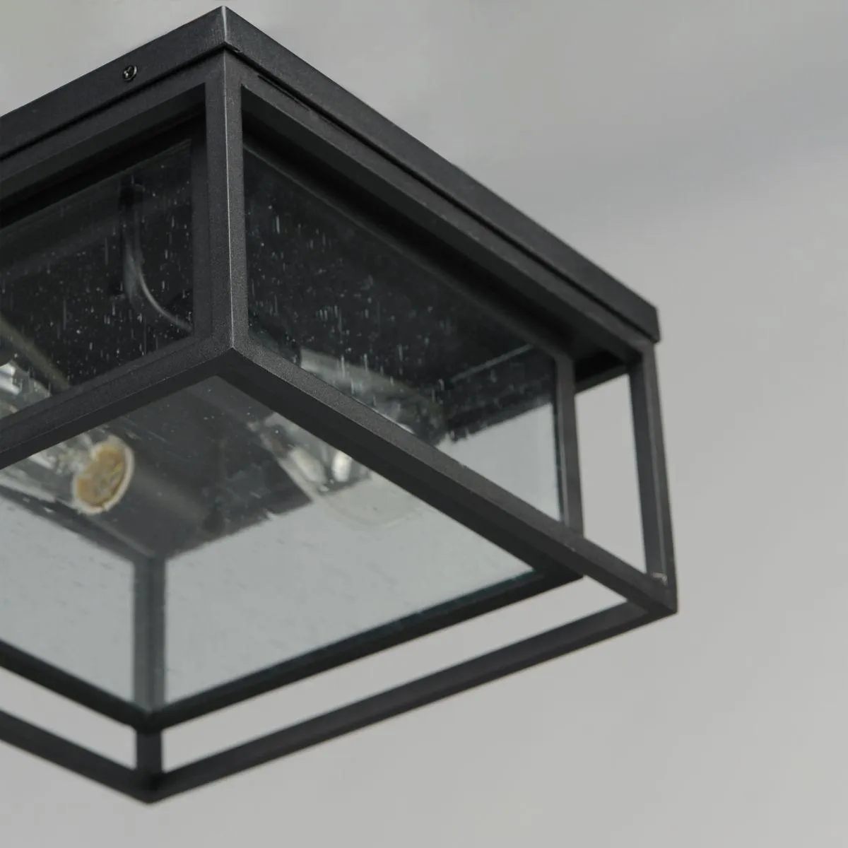Cabana 12 in. 2 Lights Outdoor Flush Mount Black Finish