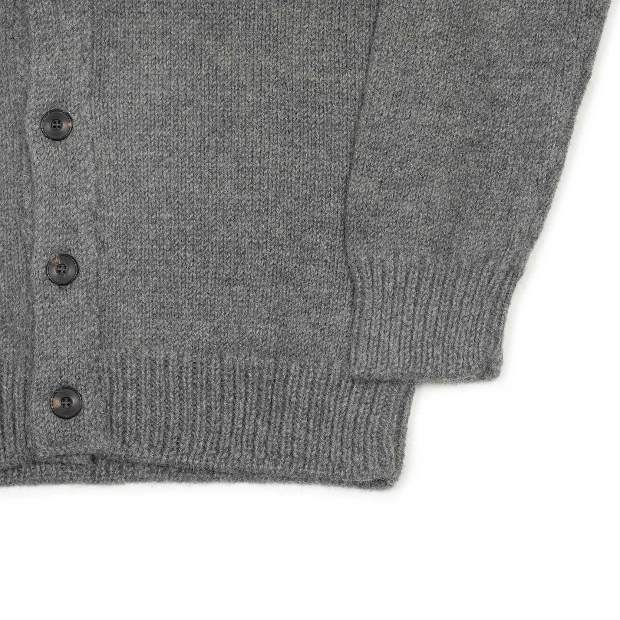 Cardigan in grey merino alpaca mix (restock)