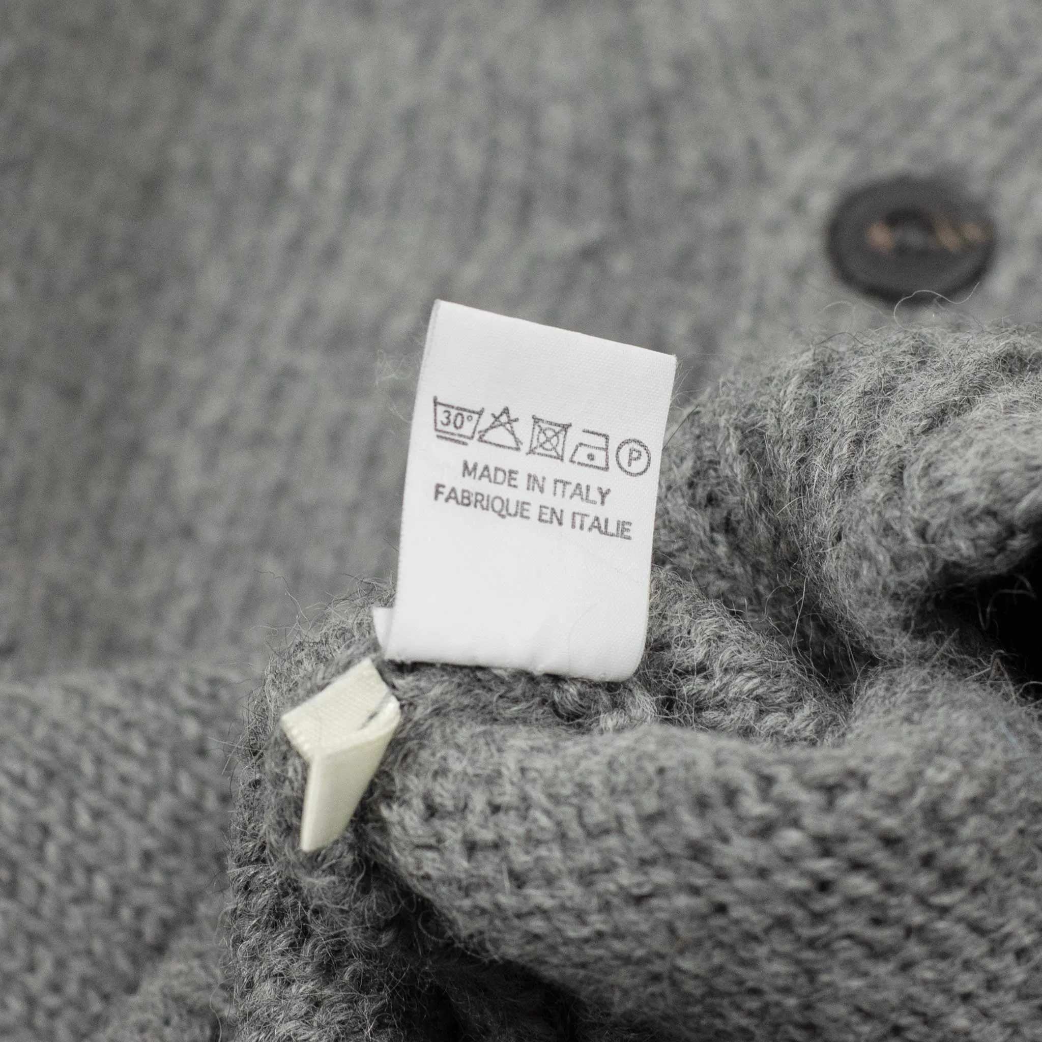 Cardigan in grey merino alpaca mix (restock)
