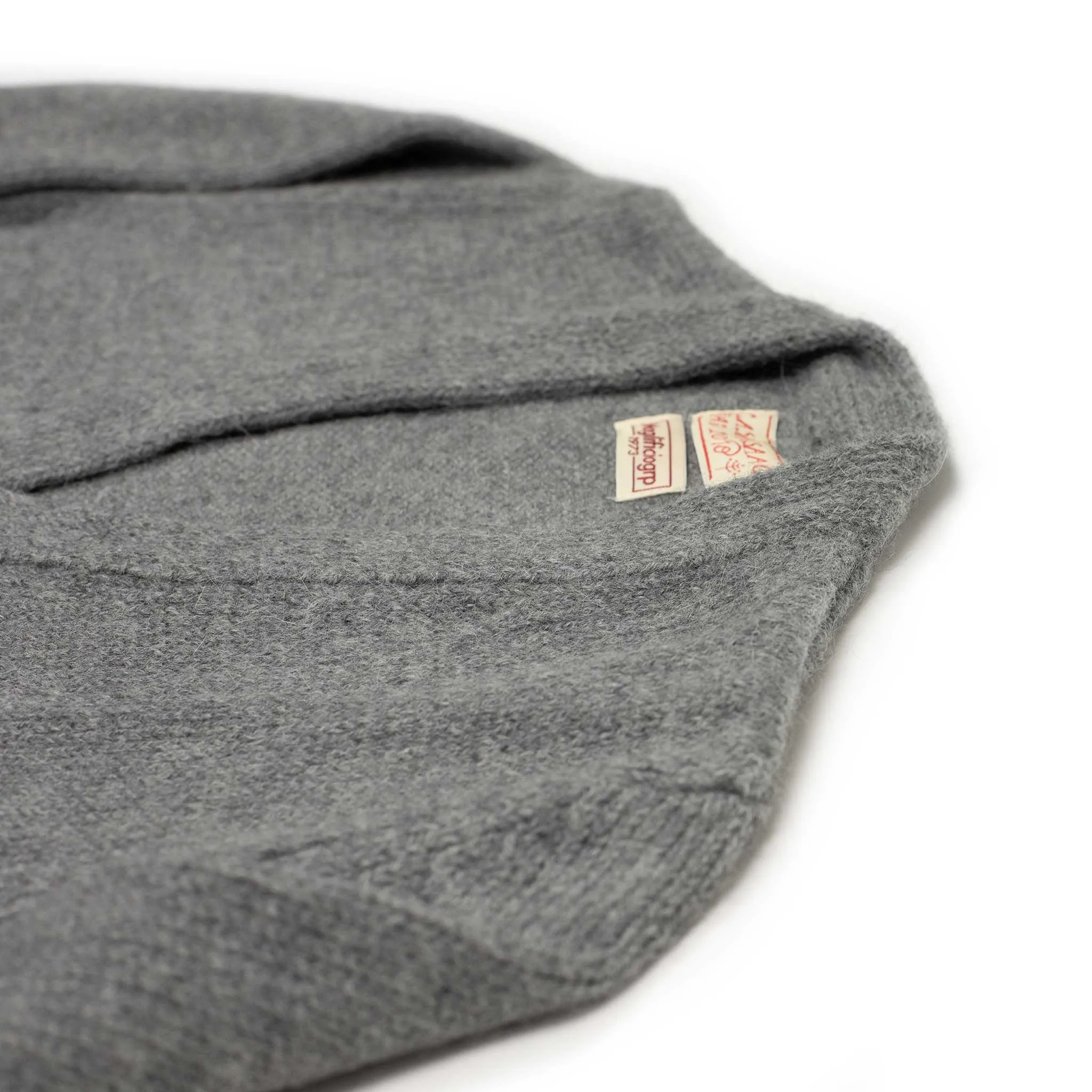 Cardigan in grey merino alpaca mix (restock)