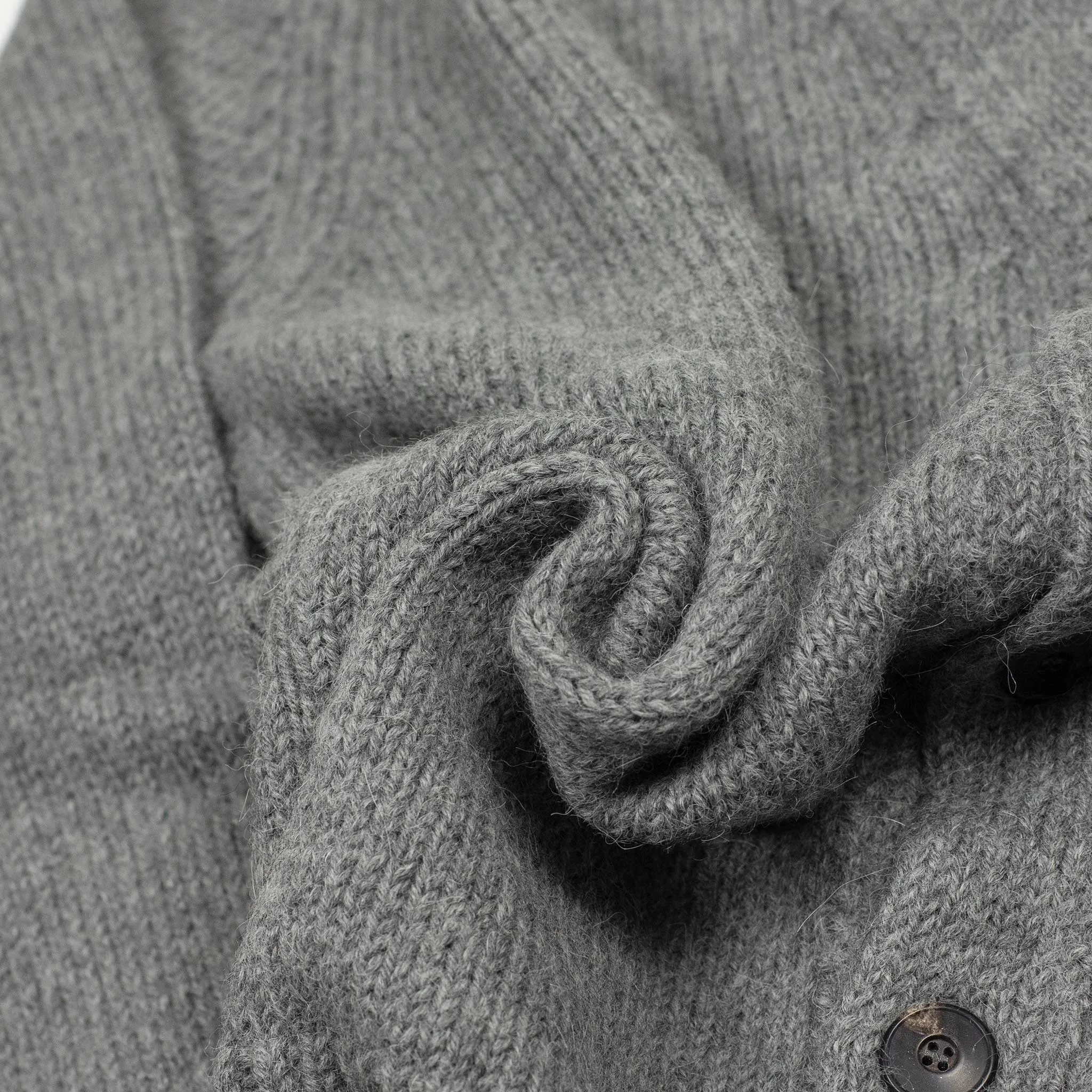 Cardigan in grey merino alpaca mix (restock)
