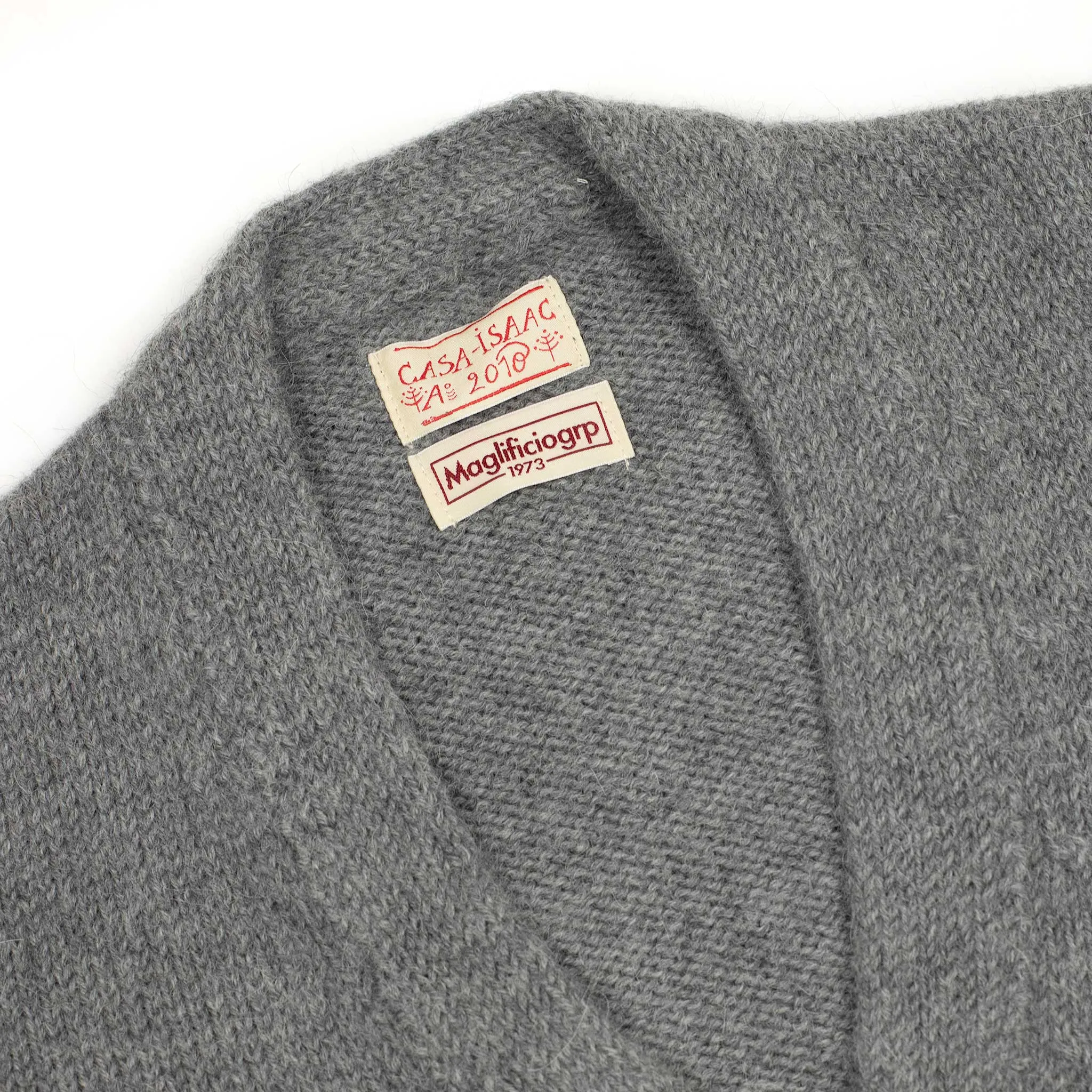 Cardigan in grey merino alpaca mix (restock)