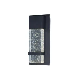 Cascade 7 in. LED Outdoor Wall Sconce 600 Lumens 3000K Black Finish