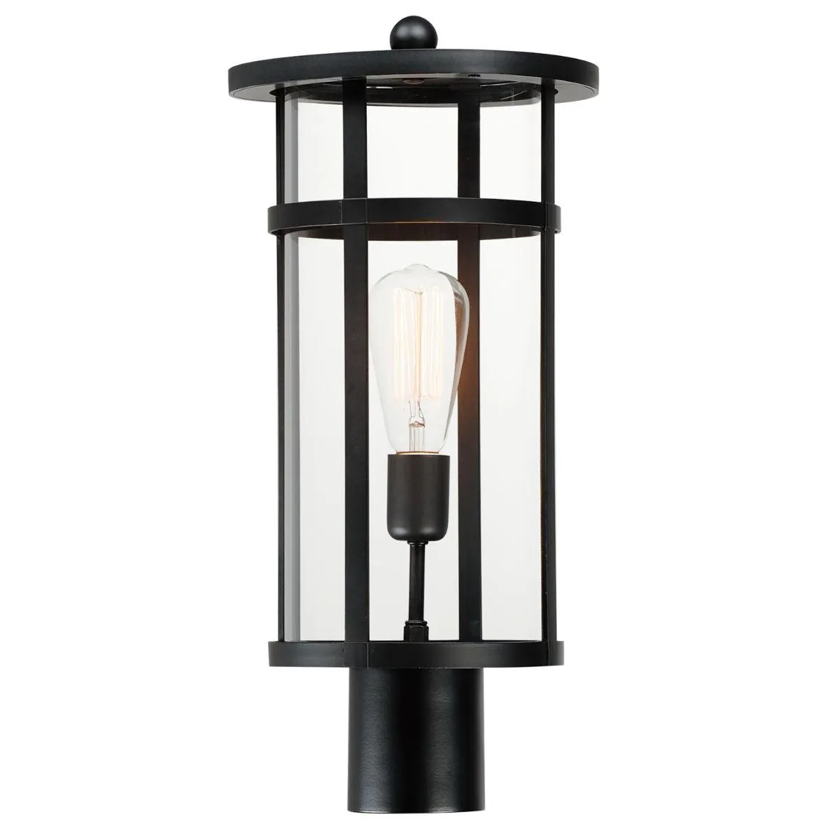 Clyde Vivex 19 in. Lantern Head Black Finish