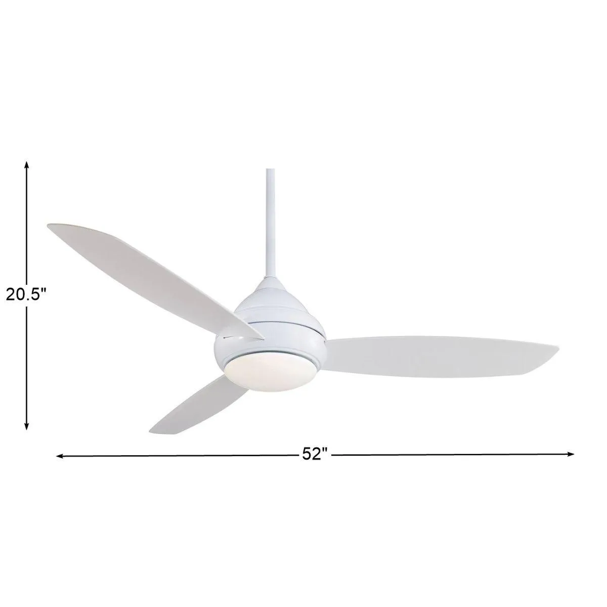 Concept I Wet 52" White LED Outdoor Ceiling Fan with Wall Control