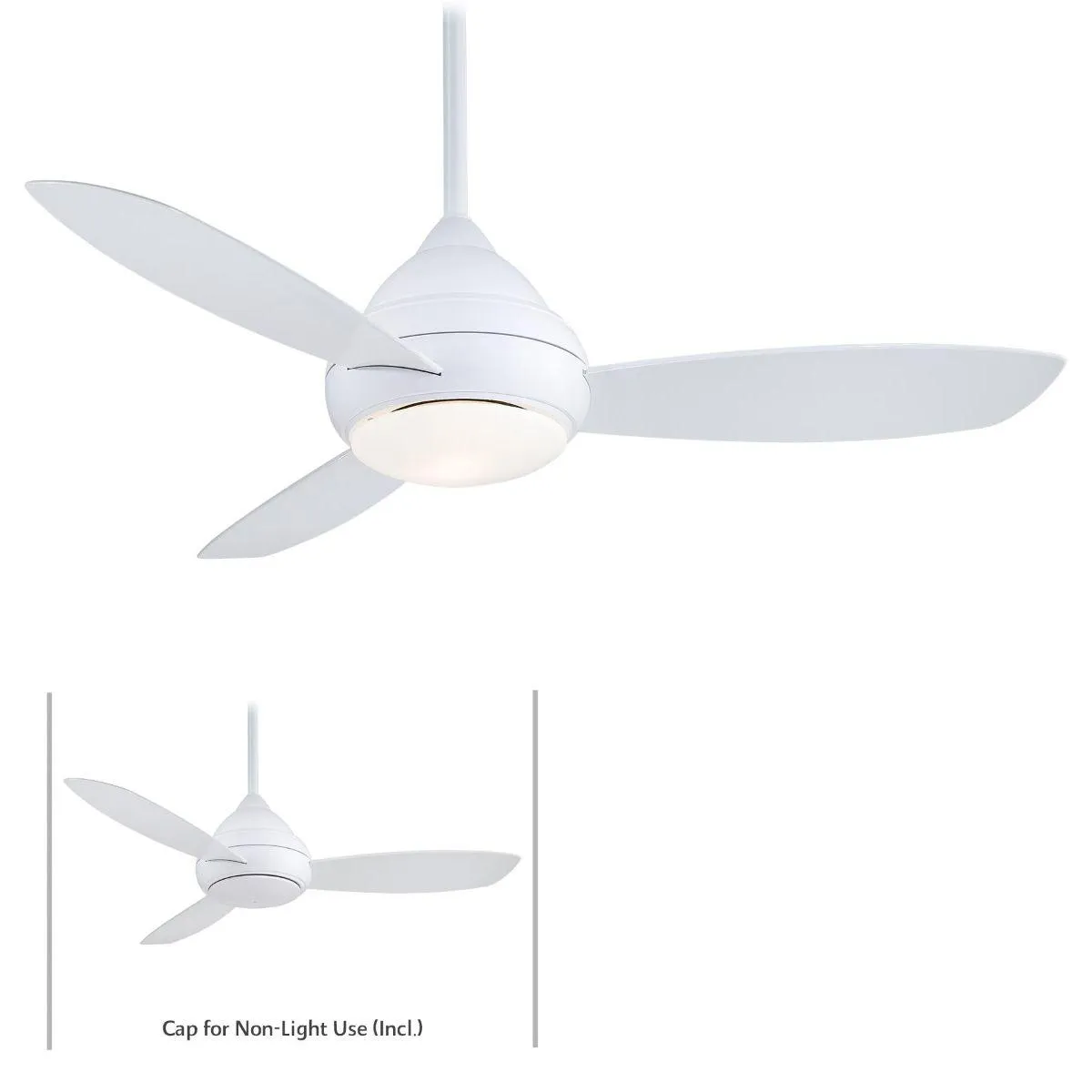 Concept I Wet 52" White LED Outdoor Ceiling Fan with Wall Control