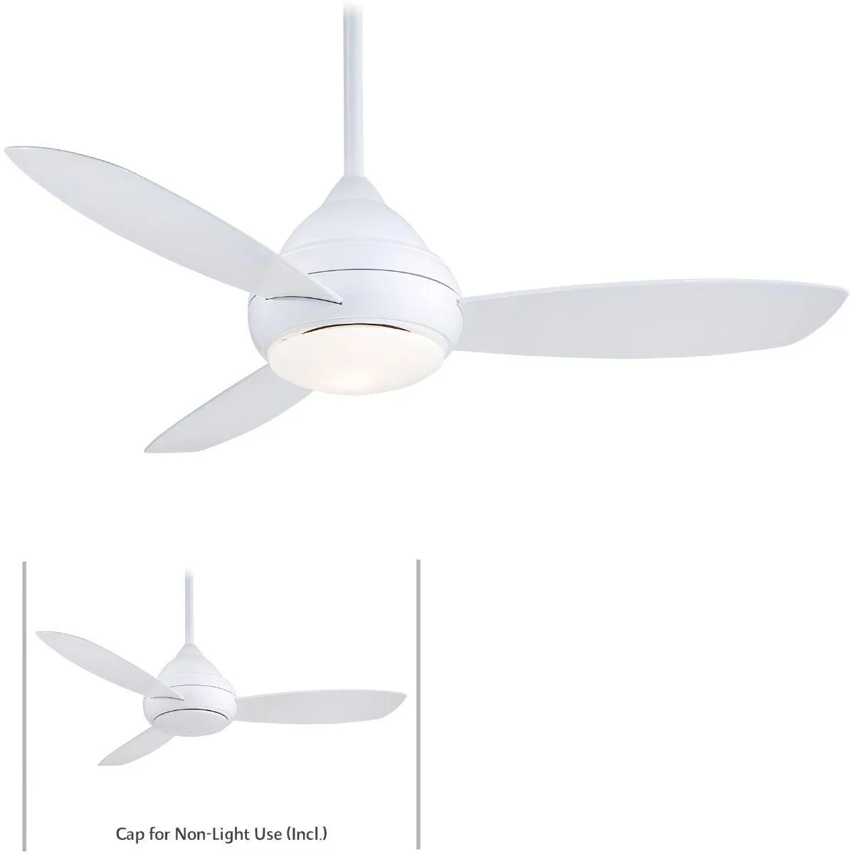 Concept I Wet 52" White LED Outdoor Ceiling Fan with Wall Control