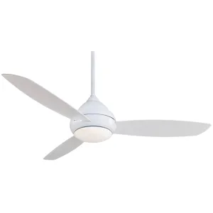 Concept I Wet 52" White LED Outdoor Ceiling Fan with Wall Control