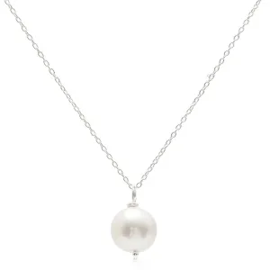 Credo almost round cultured freshwater pearl pendant on silver chain