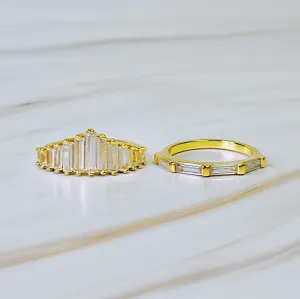 Crown Channel Ring Set Of 2