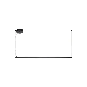 Dyna 48 in. LED Pendant Light 3000K Black Finish Surface Mount Canopy with Driver