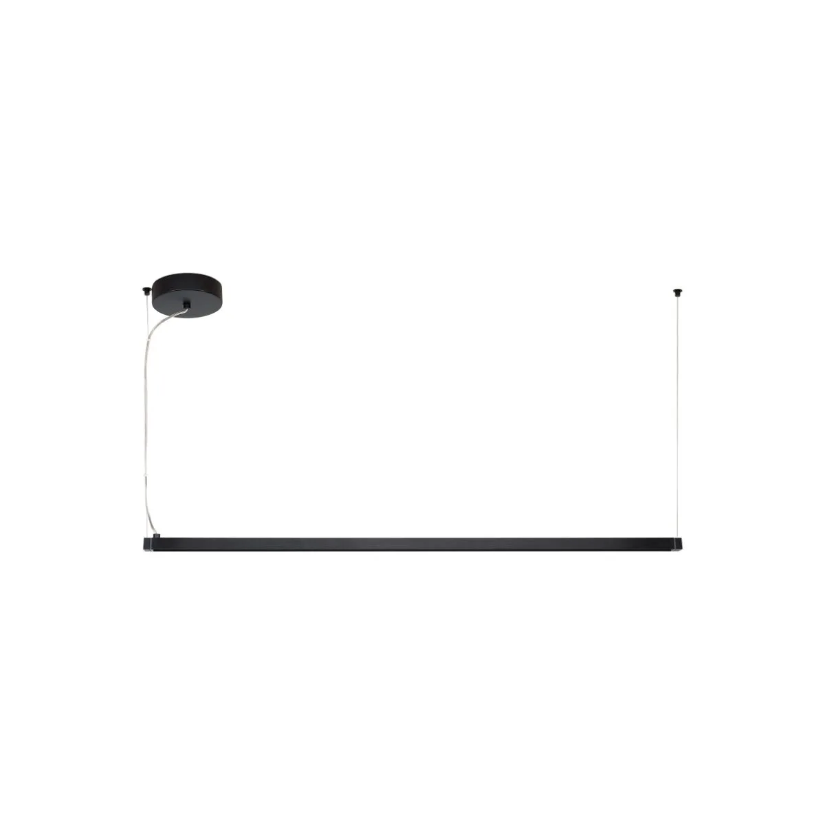 Dyna 48 in. LED Pendant Light 3000K Black Finish Surface Mount Canopy with Driver