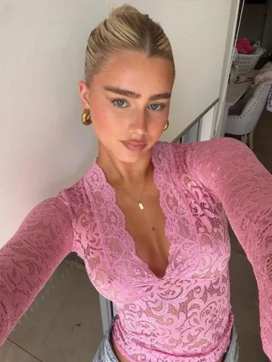 Fashionkova Kristel Long Sleeve Lace Top