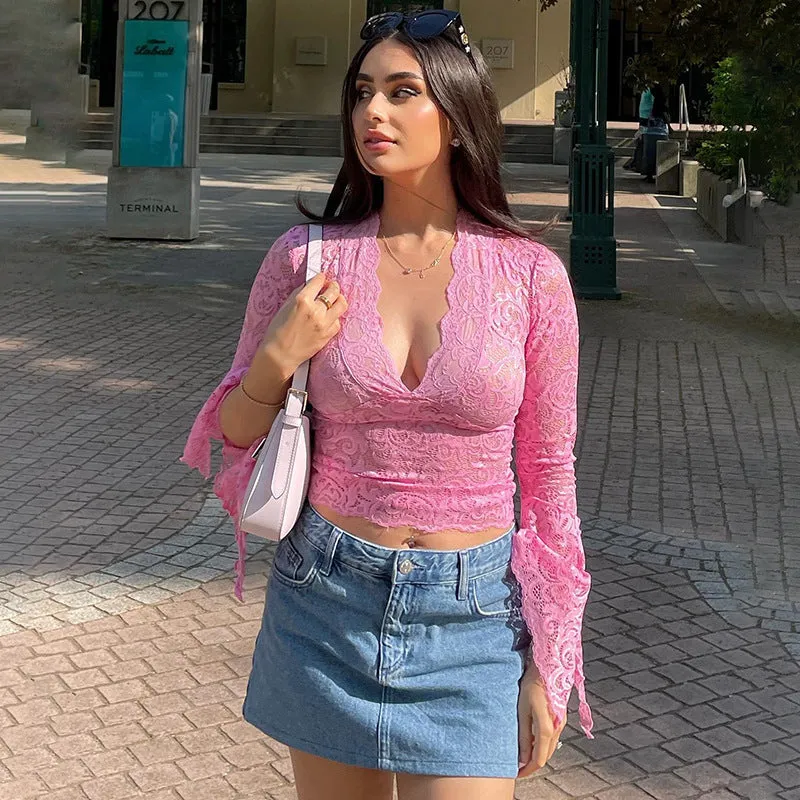Fashionkova Kristel Long Sleeve Lace Top