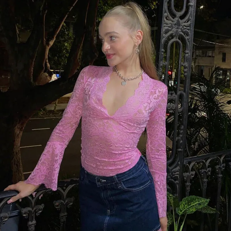 Fashionkova Kristel Long Sleeve Lace Top