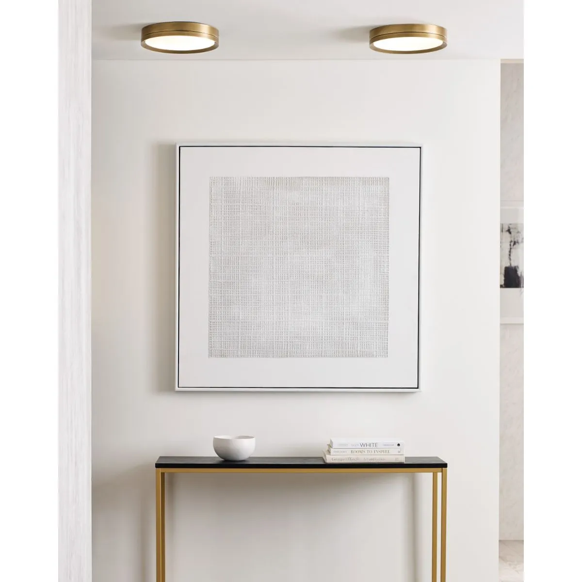 Finch 12 in. LED Flush Mount Light 120V Brass Finish