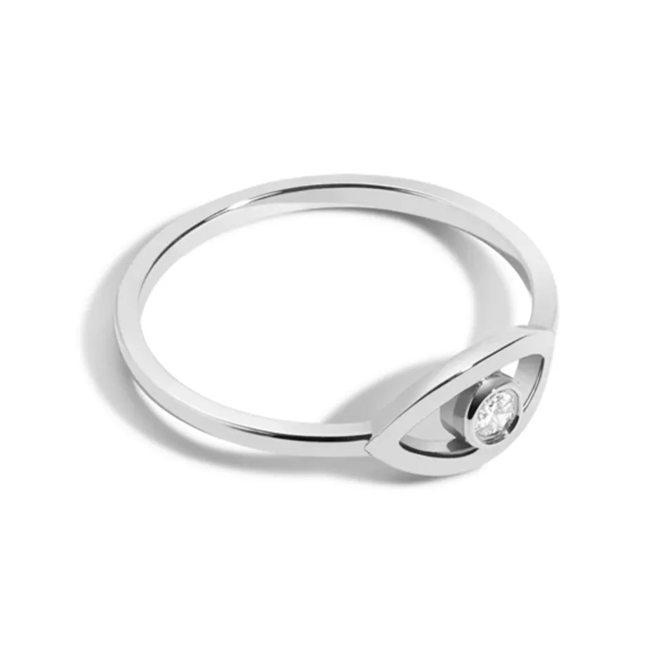 FJ0056 925 Sterling Silver Lucky Eye Ring