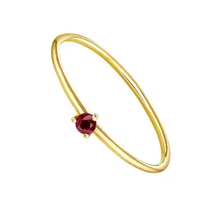 FJ0084 925 Sterling Silver Red Cubic Zirconia Ring