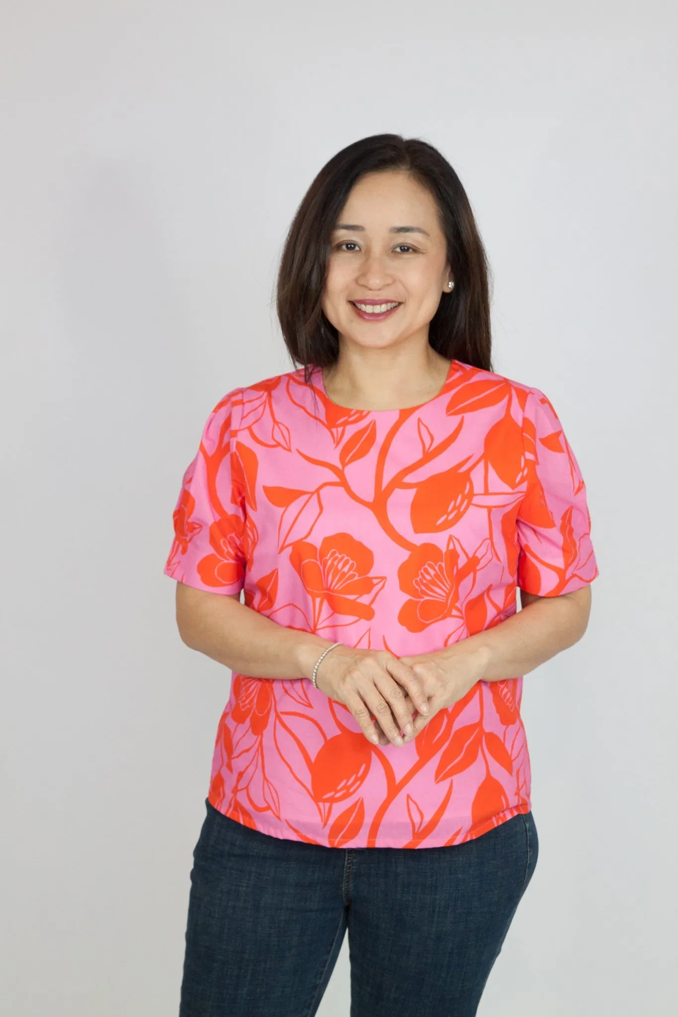 Floral Printed Puff Sleeve Top