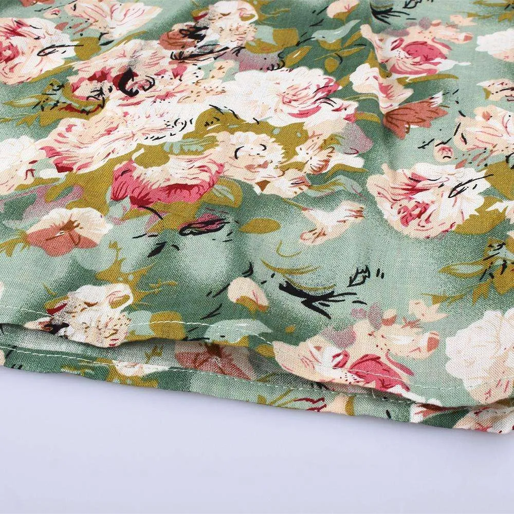 Forest and Floral Tasseled Dress