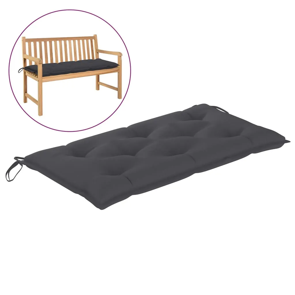 Garden Bench Cushion Anthracite 100x50x7 cm Fabric