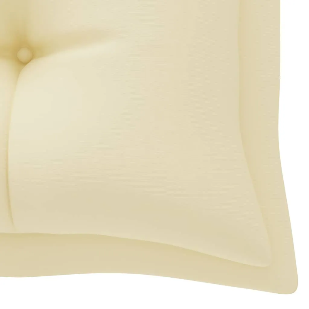 Garden Bench Cushion Cream White 180x50x7 cm Fabric