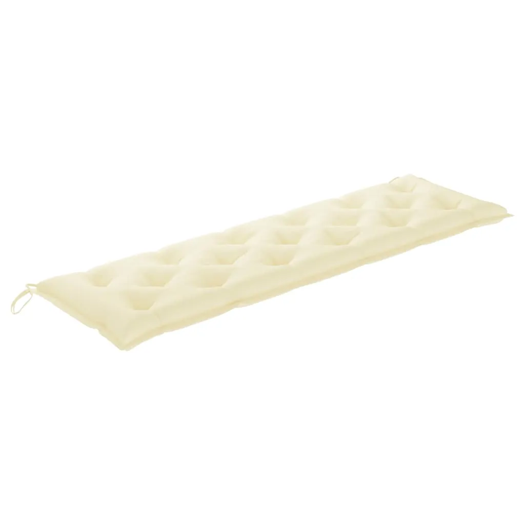 Garden Bench Cushion Cream White 180x50x7 cm Fabric