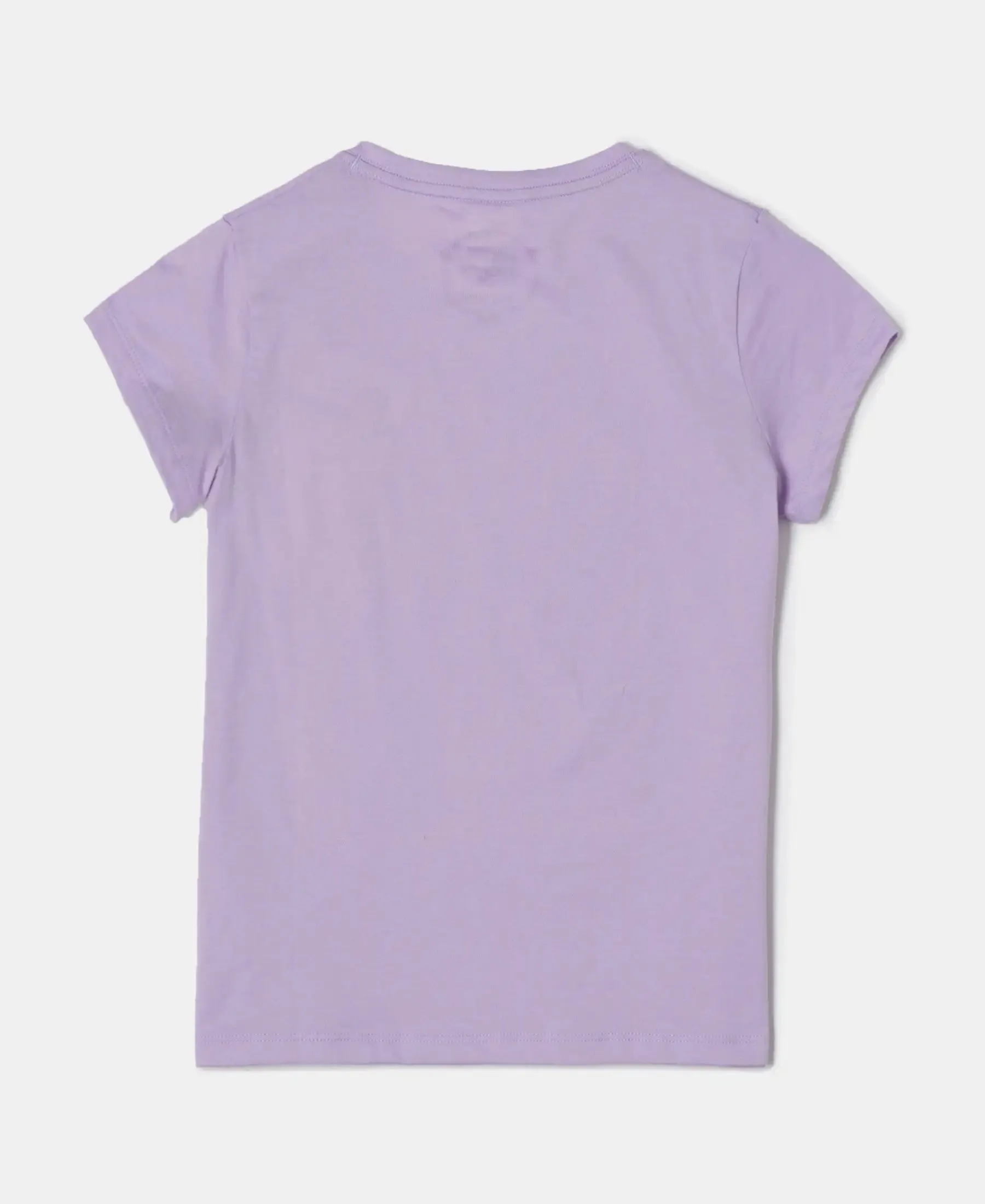 Girl's Super Combed Cotton Short Sleeve T-Shirt and Printed Shorts Set - Lavendula