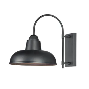 Industrial 16 in. Outdoor Barn Light Black Finish