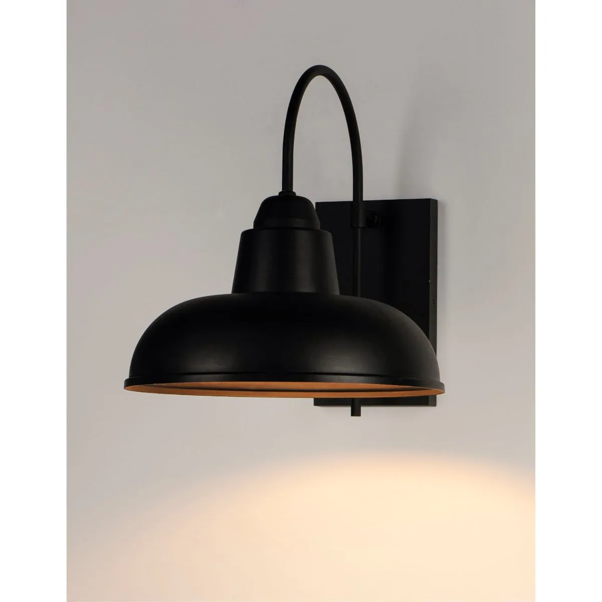 Industrial 16 in. Outdoor Barn Light Black Finish