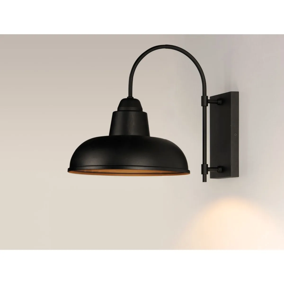 Industrial 16 in. Outdoor Barn Light Black Finish