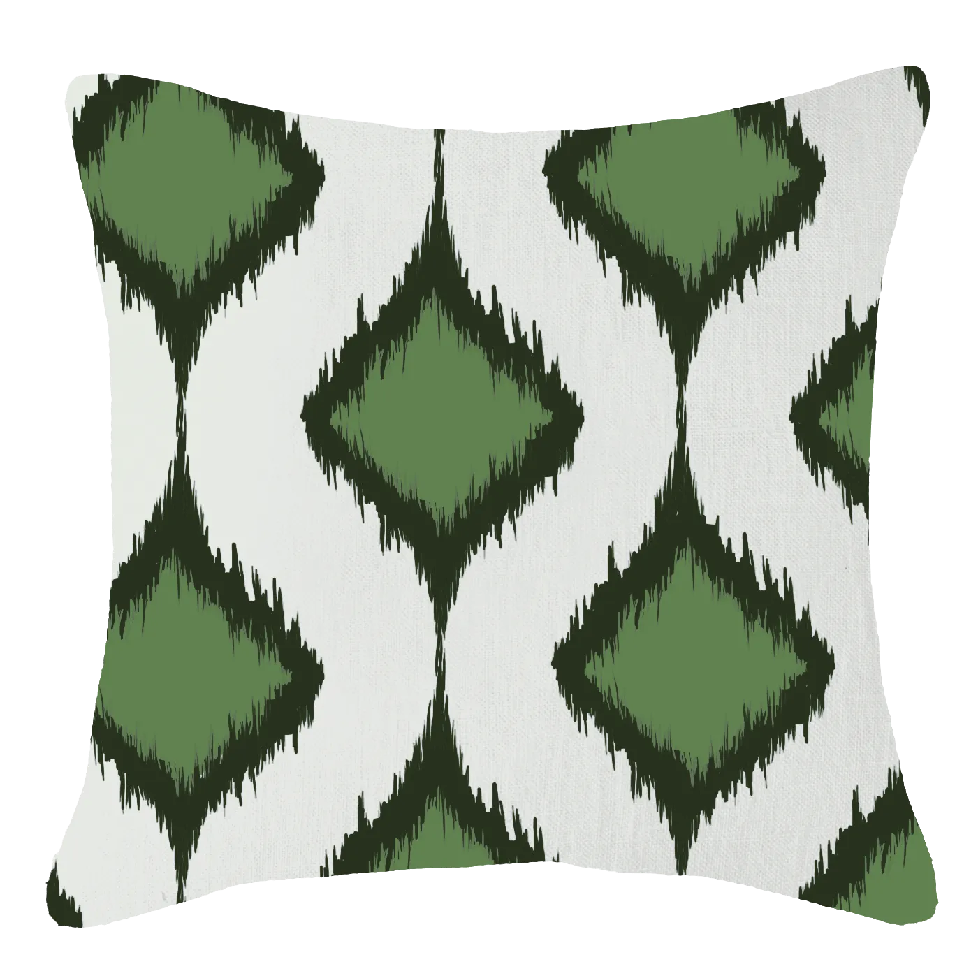 Inner Ikat Cluster Green Lounge Cushion 55 x 55 cm