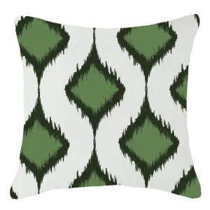Inner Ikat Cluster Green Lounge Cushion 55 x 55 cm