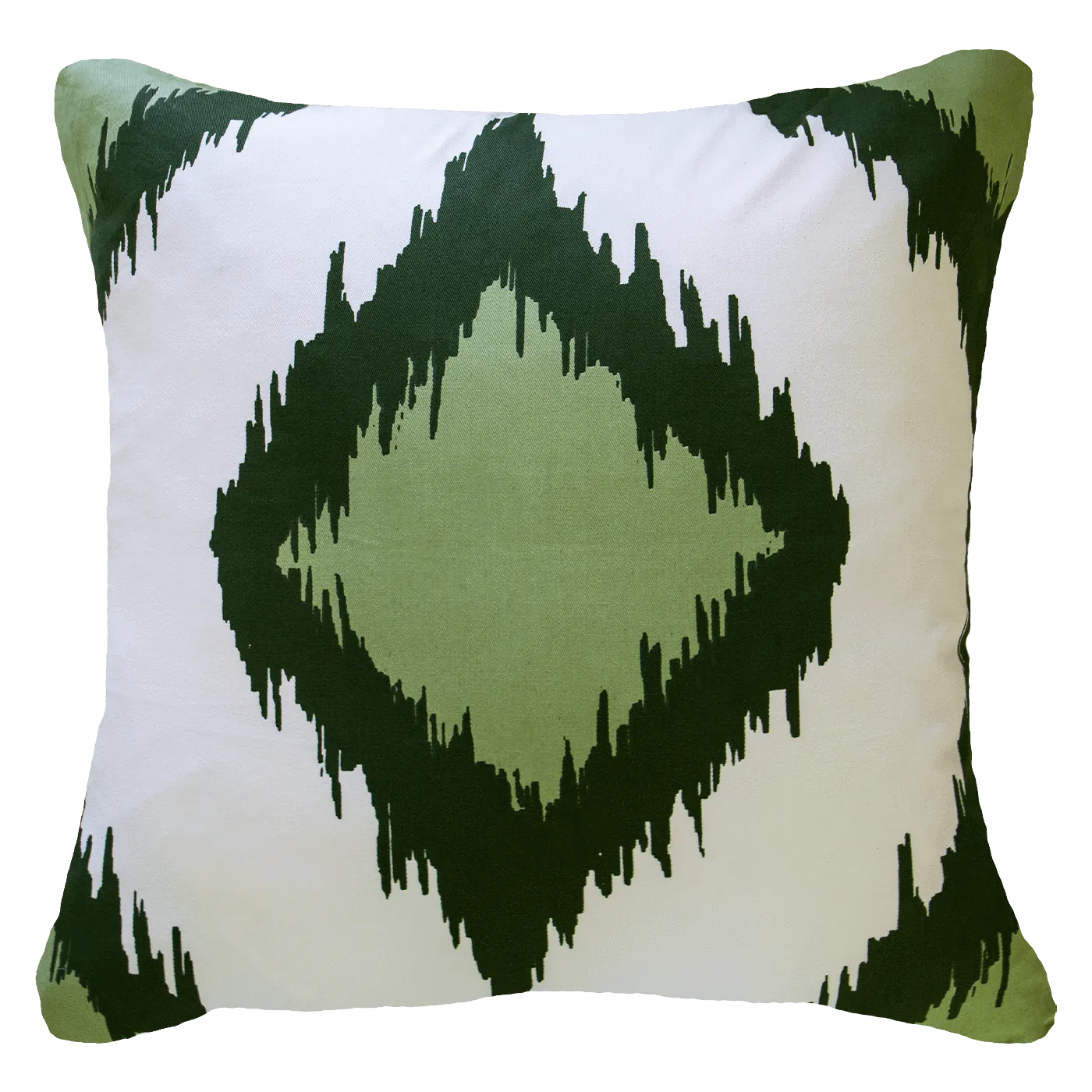 Inner Ikat Solitaire Green Lounge Cushion 55 x 55 cm