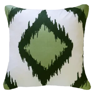 Inner Ikat Solitaire Green Lounge Cushion 55 x 55 cm