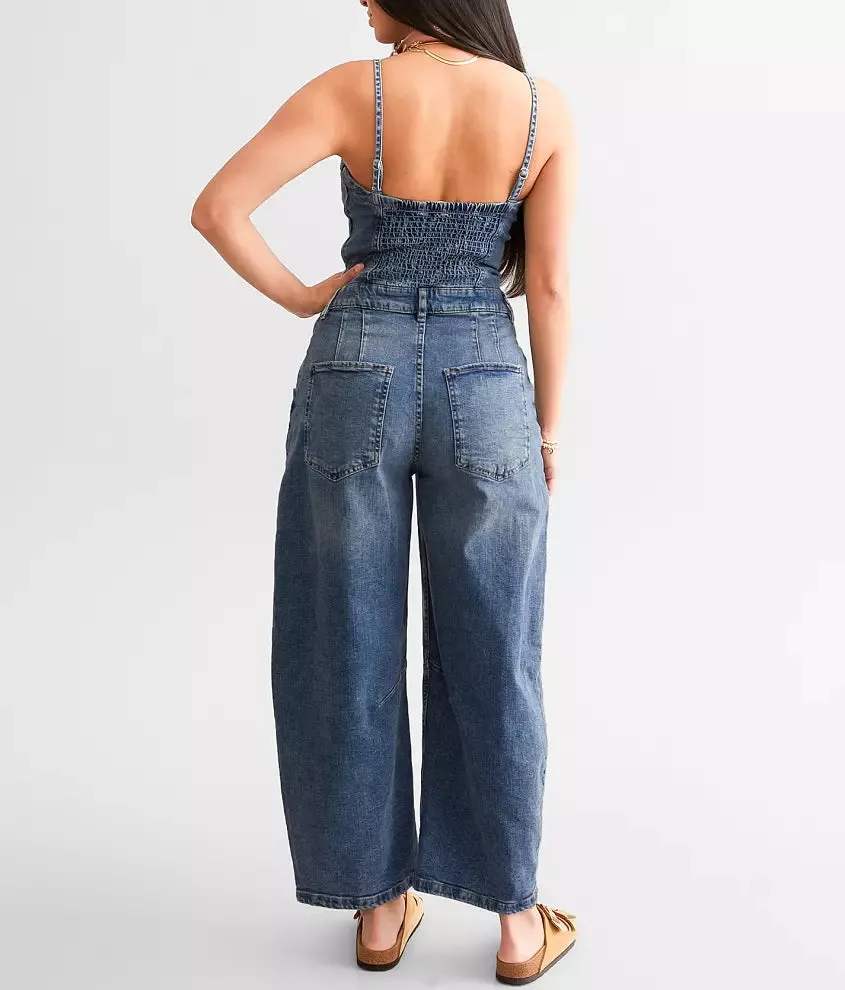Je Suis Pret Denim Barrel Jumpsuit