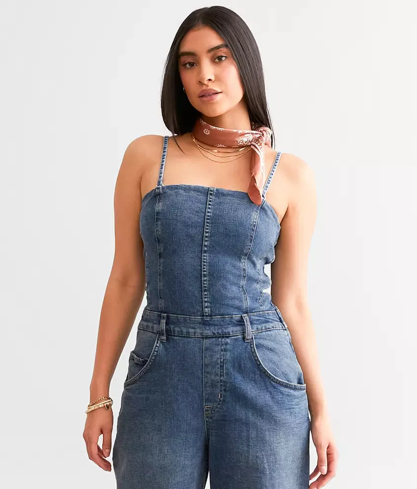 Je Suis Pret Denim Barrel Jumpsuit